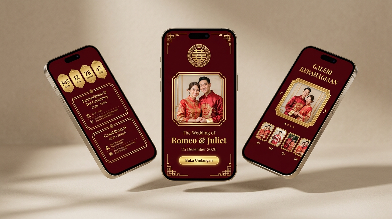 Oriental Chinoiserie Mockup Smartphone 3D