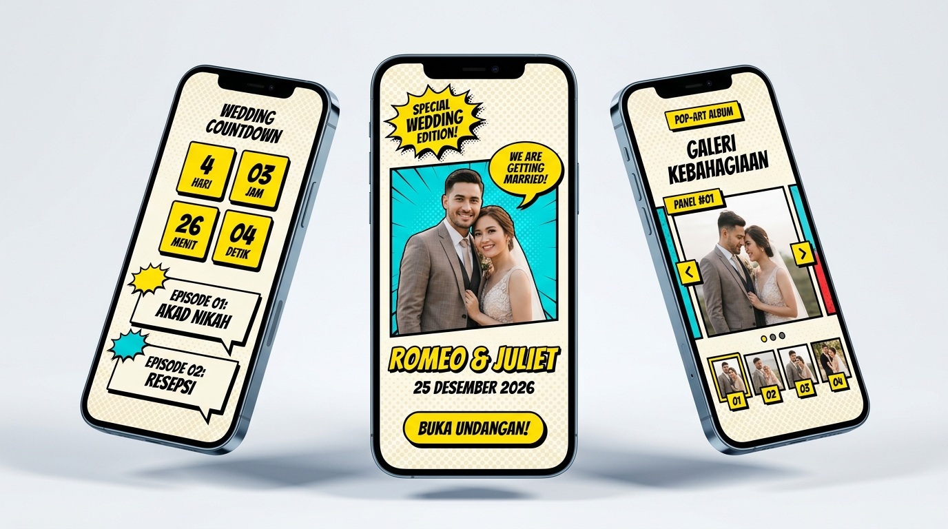 Comic & Manga Pop-Art Mockup Smartphone 3D