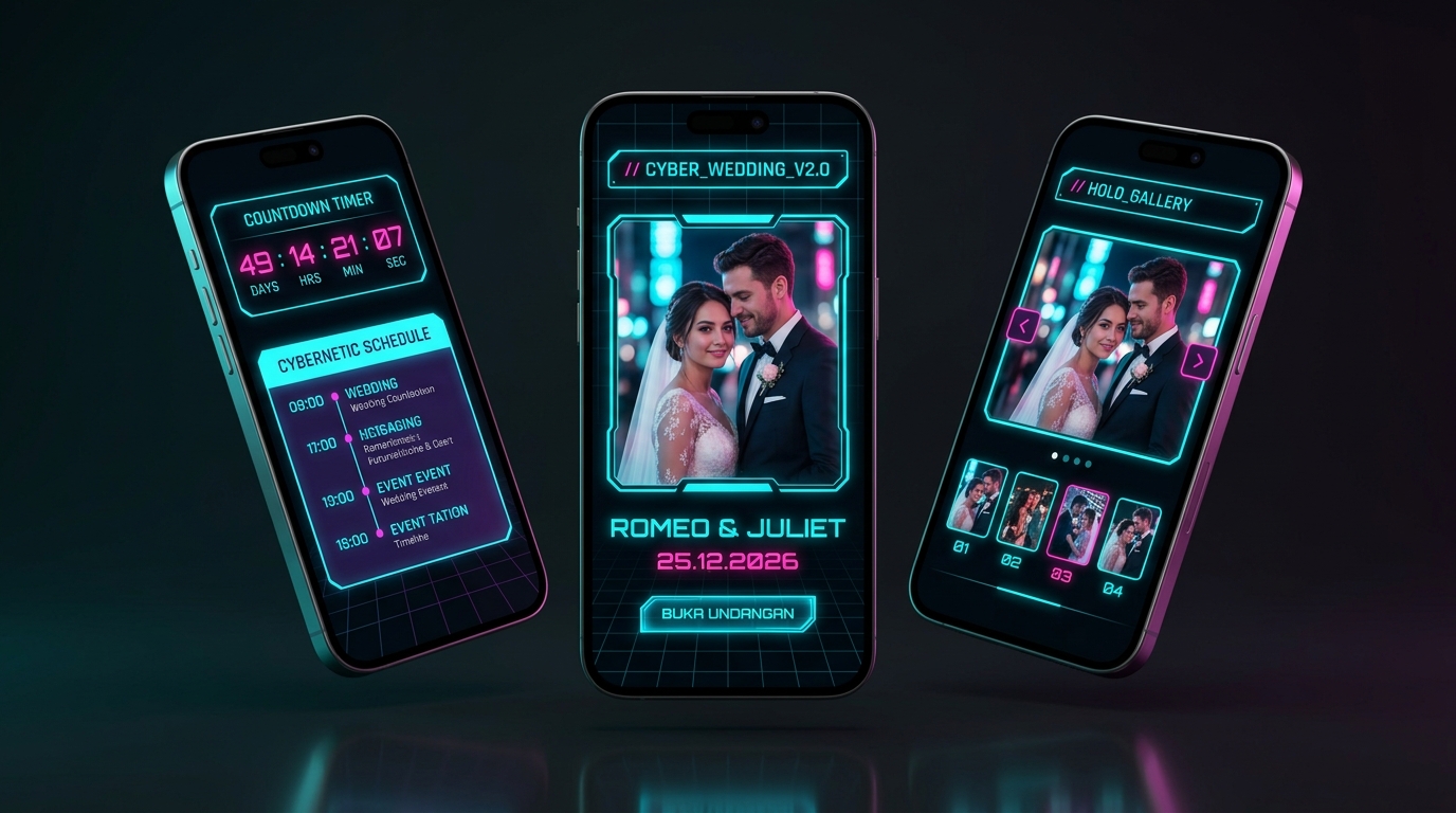 Cyberpunk & Neon Future Mockup Smartphone 3D