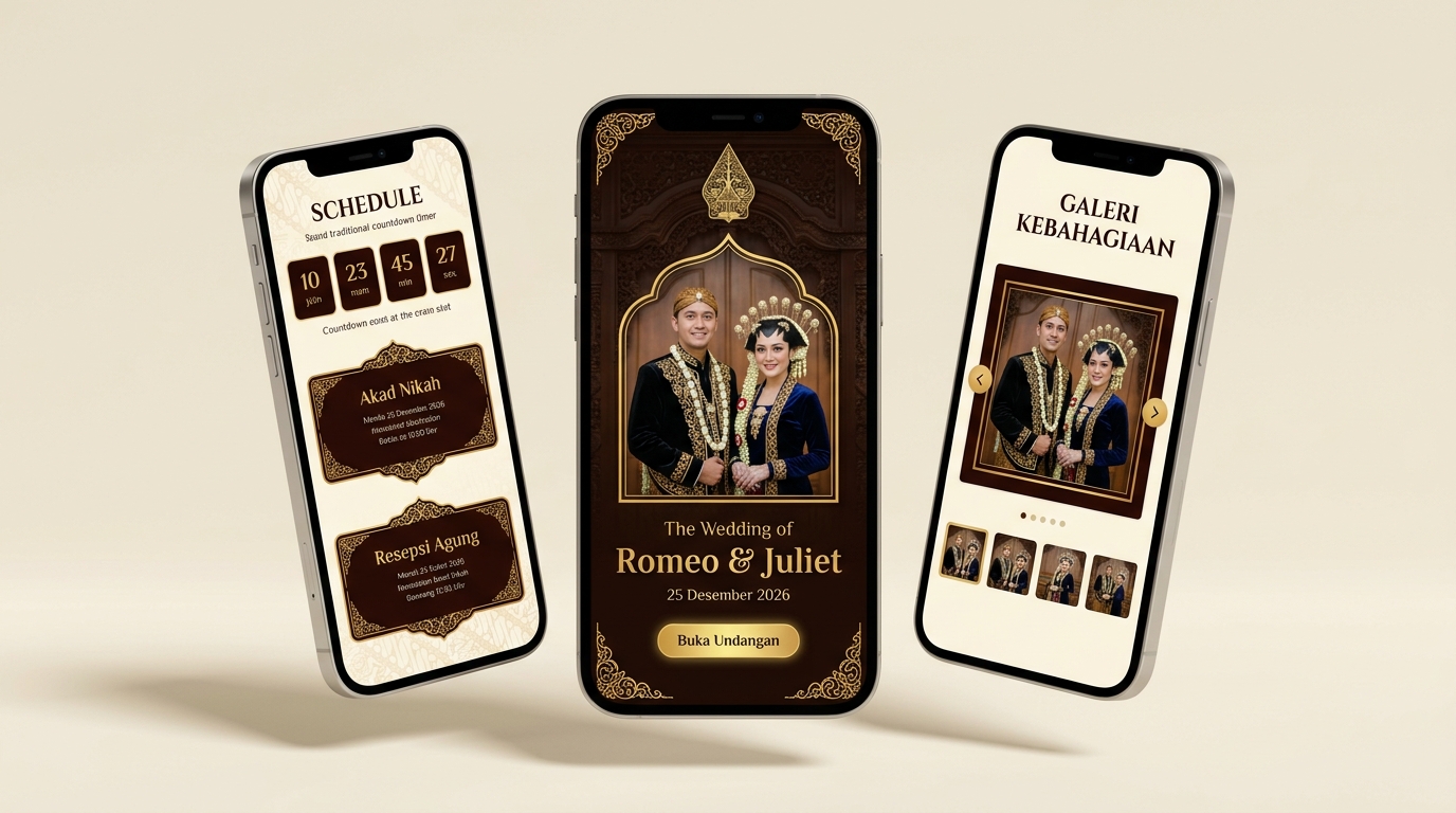 Nusantara Tradisional Mockup Smartphone 3D