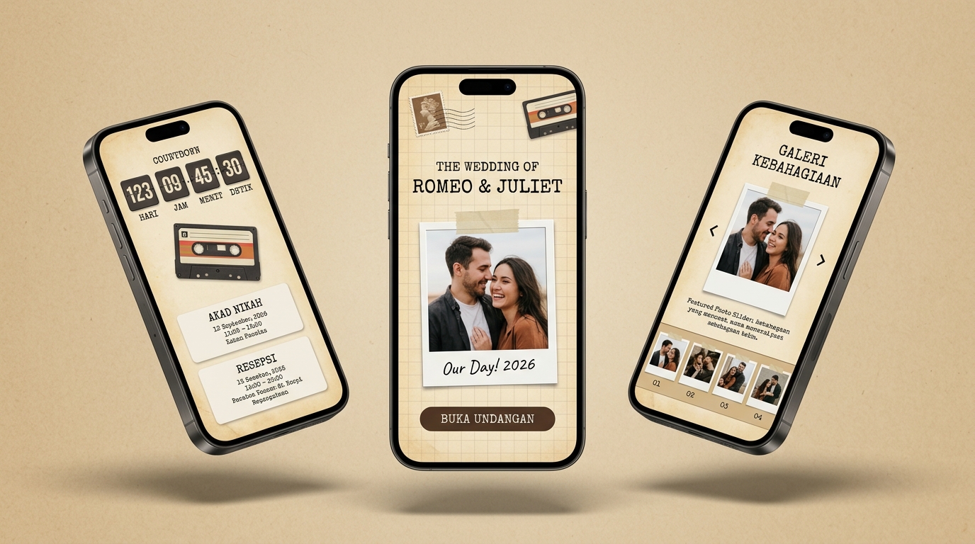 Retro Vintage 80s Mockup Smartphone 3D